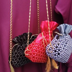 Crystal & beaded purse