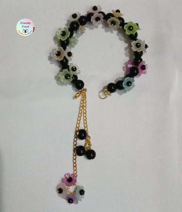 Black flower bracelet