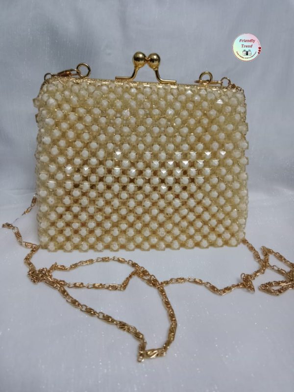 Acrylic beaded hand bag